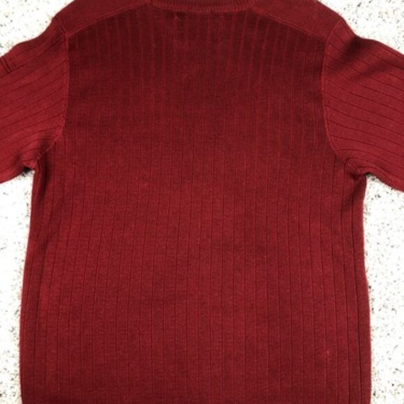 Abercrombie And Fitch Medium Red Long Sleeve Sweater Cotton Heavyweight A92 - Picture 7 of 9